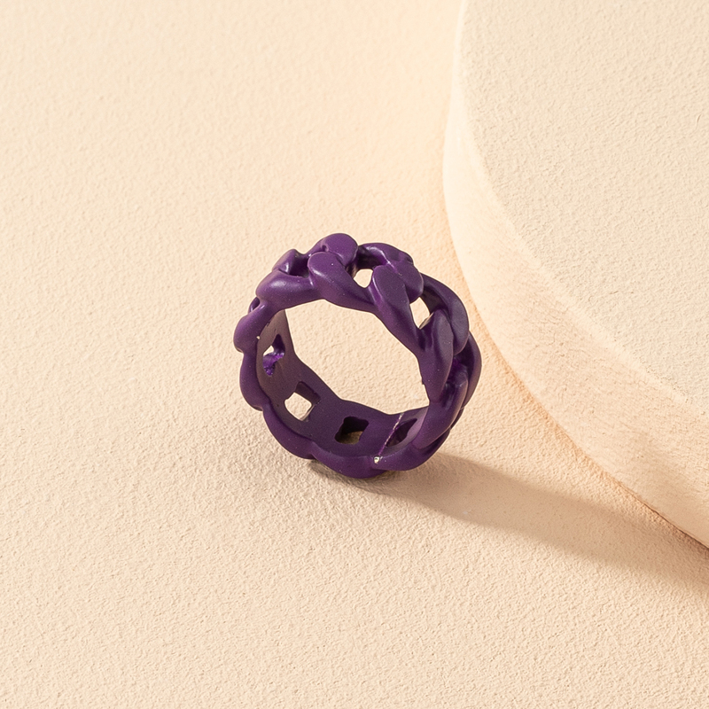 

Chain Design Ring, Purple