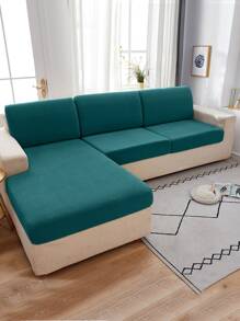 素色沙發座墊套 - 藍色 - 查看 1