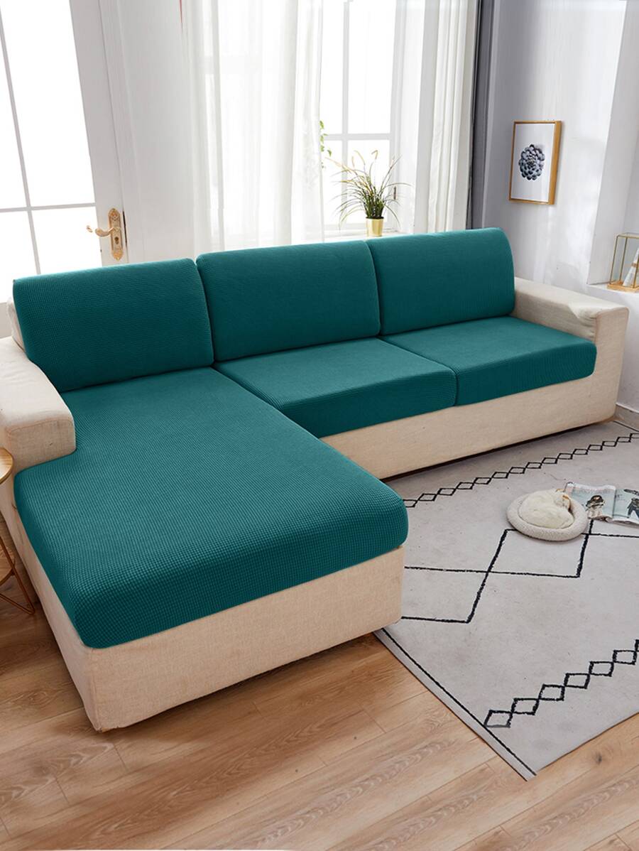 素色沙發座墊套 - 藍色 - 查看 1