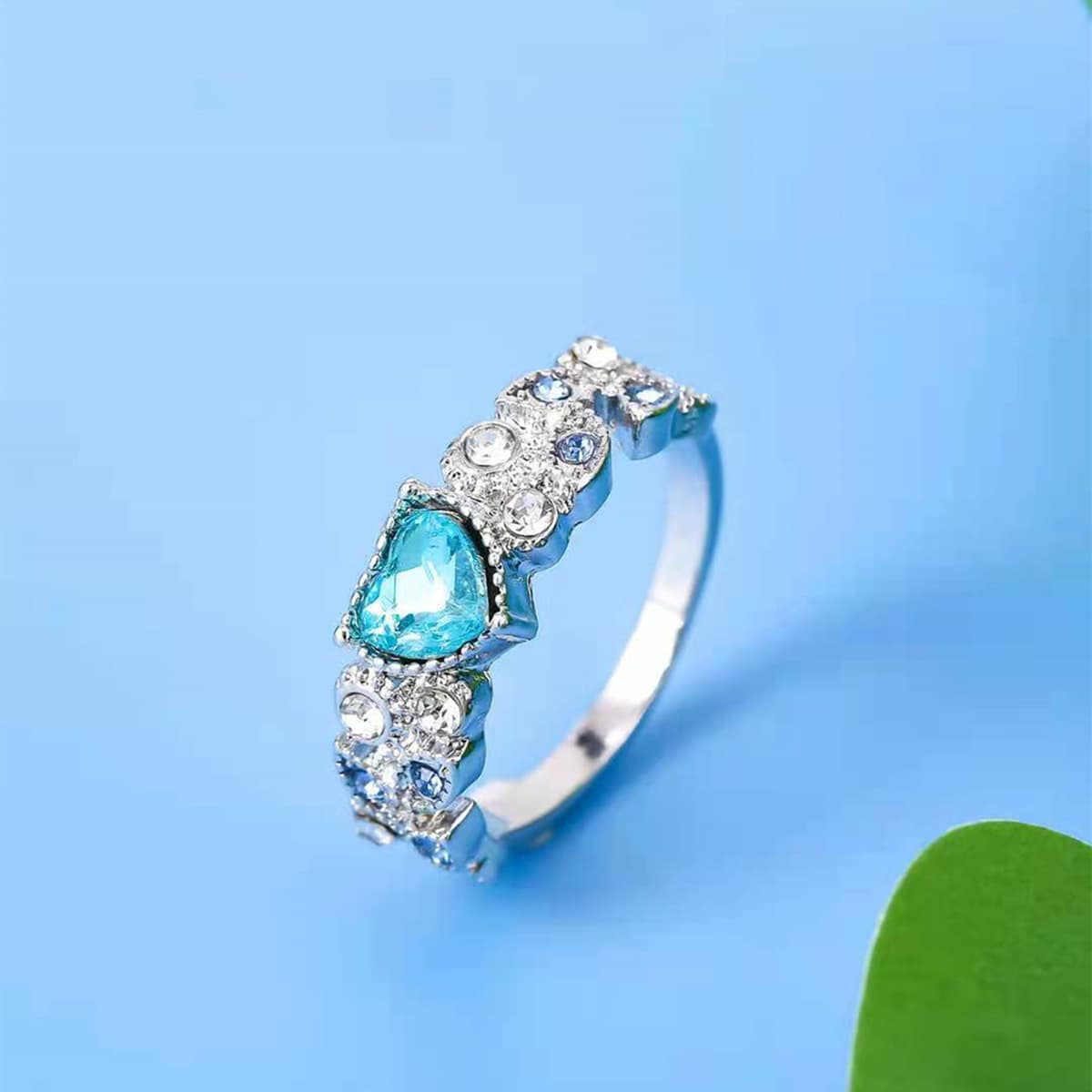 Rhinestone Decor Ring, Silver