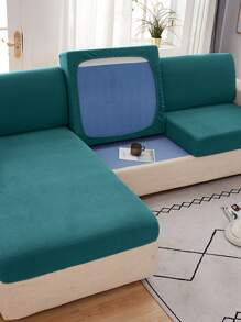 素色沙發座墊套 - 藍色 - 查看 4