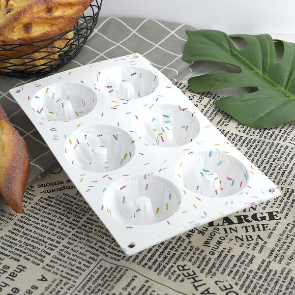

1pc 6 Grid Baking Mold, White
