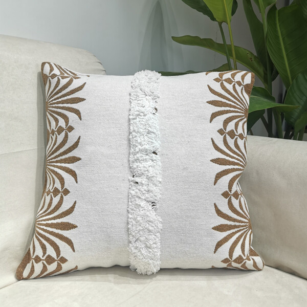 

Graphic Print Cushion Cover Without Filler, Mocha brown