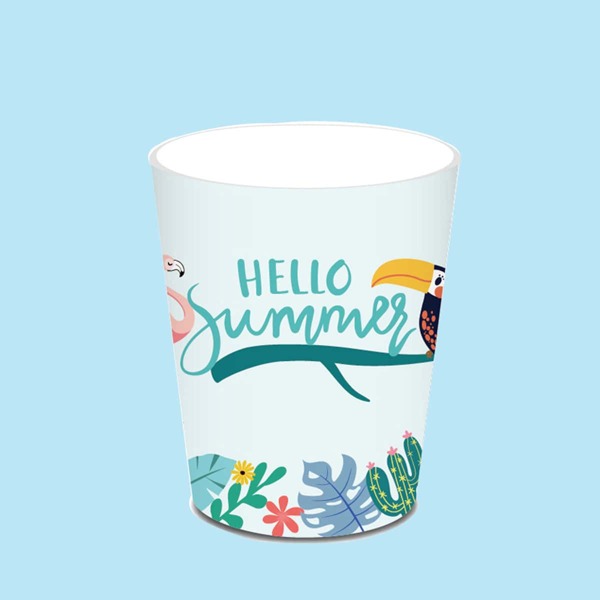 

8pcs Flamingo Print Disposable Cup, Multicolor