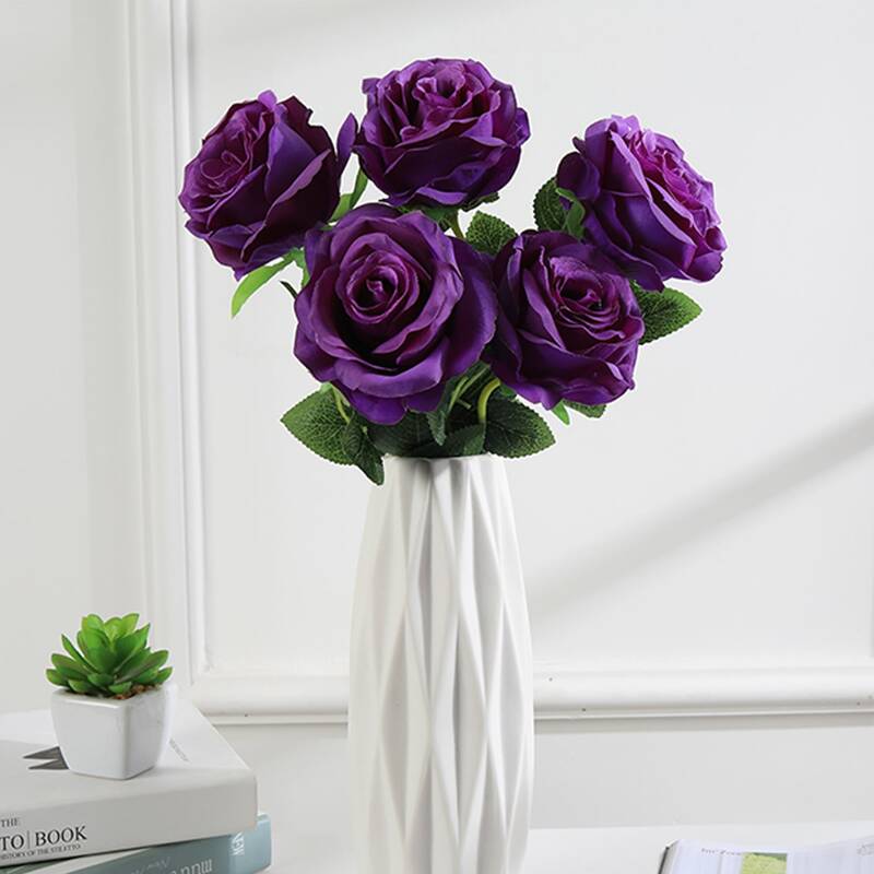 

1branch Artificial Rose, Purple