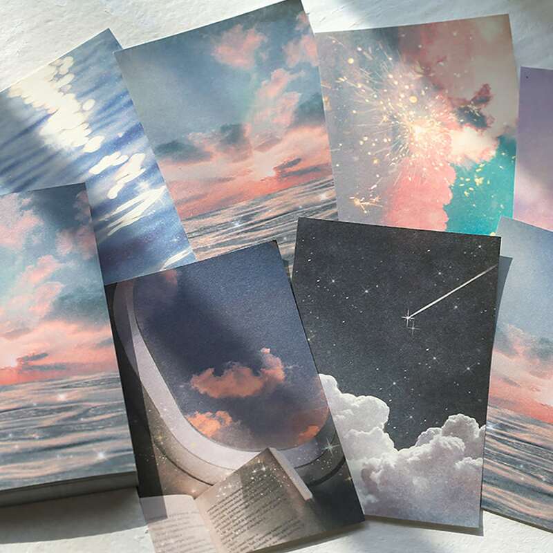 

100pcs Landscape Graphic Sticky Note, Multicolor