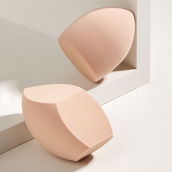 

2pcs Makeup Sponge & 1pc Holder, Brown