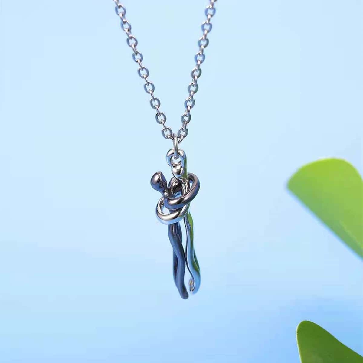 

Figure Pendant Necklace, Silver