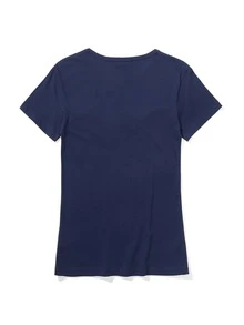 SHEIN LUNE Camisetas Animal Casual - Azul Marino - Ver 2