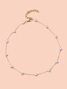 Vòng cổ trang trí trái tim - Vàng - Xem 2