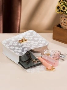 Túi đeo chéo Nghề thêu Hoa Chuỗi Đúng mốt - trắng - Xem 3