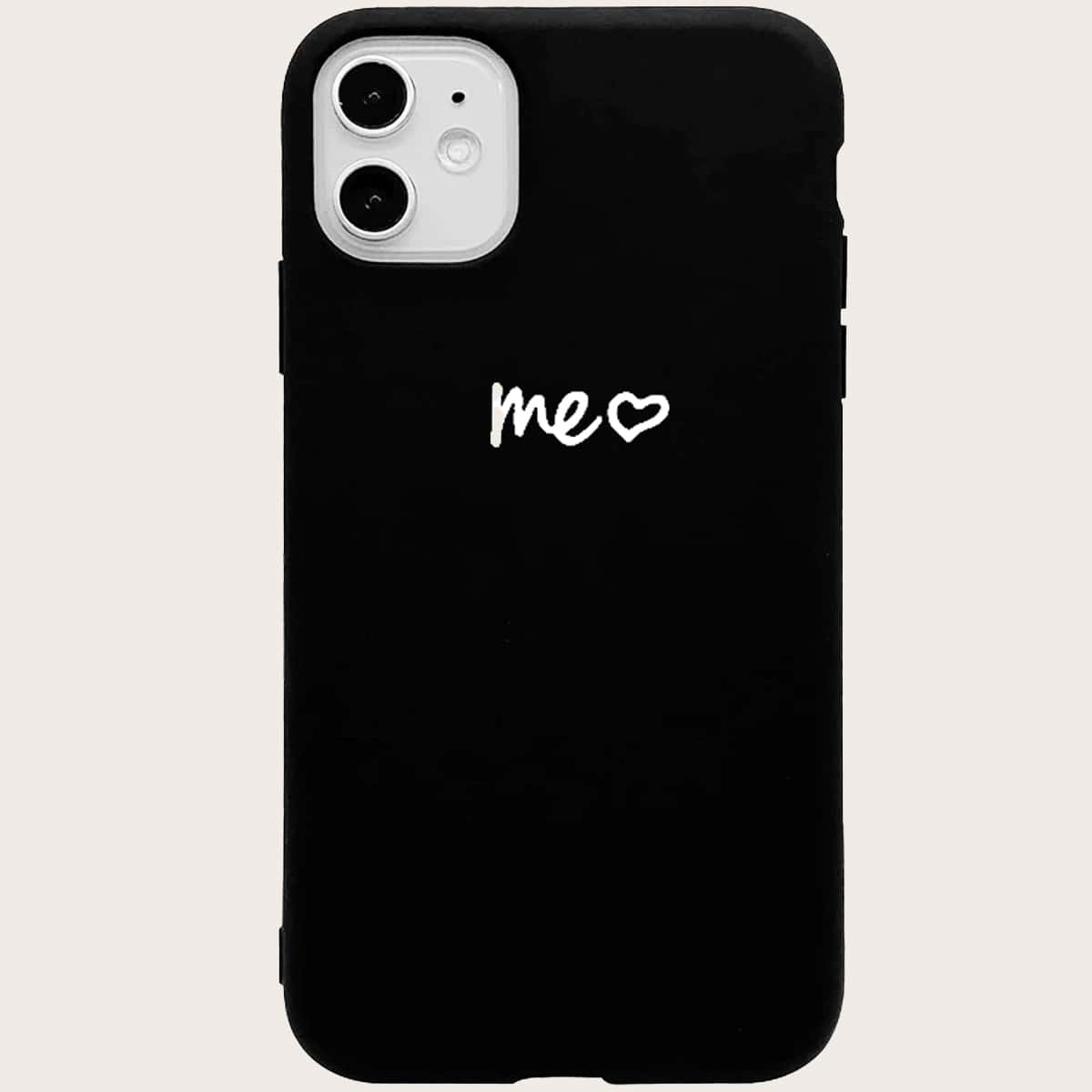 

Letter Graphic Phone Case, White
