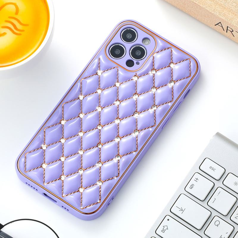 

Rhinestone Decor Phone Case, Purple