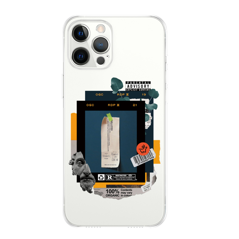 

Letter Graphic Phone Case, Clear