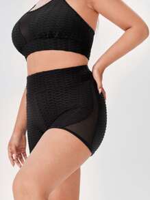 Yoga Basic Plus Scrunch Butt Cycling Shorts - Black - View 5