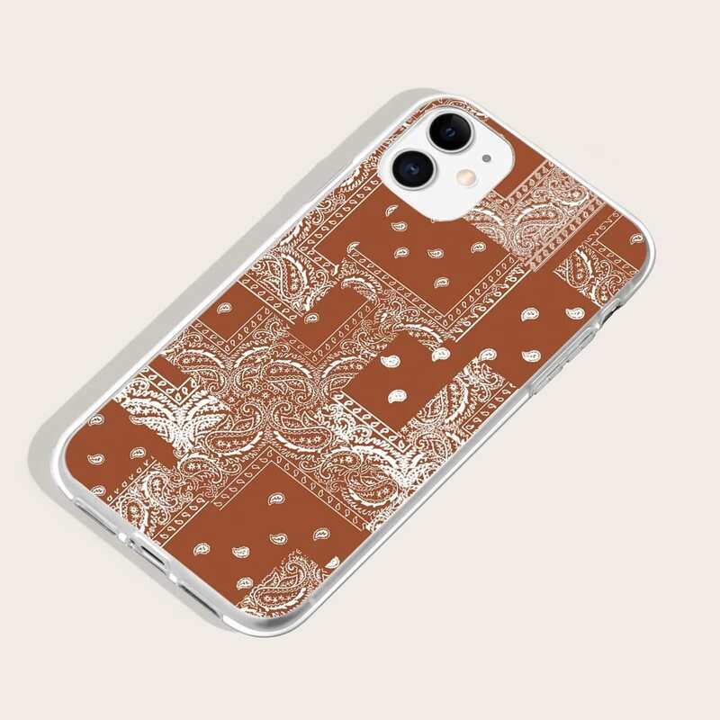 

Paisley Pattern Phone Case, Brown