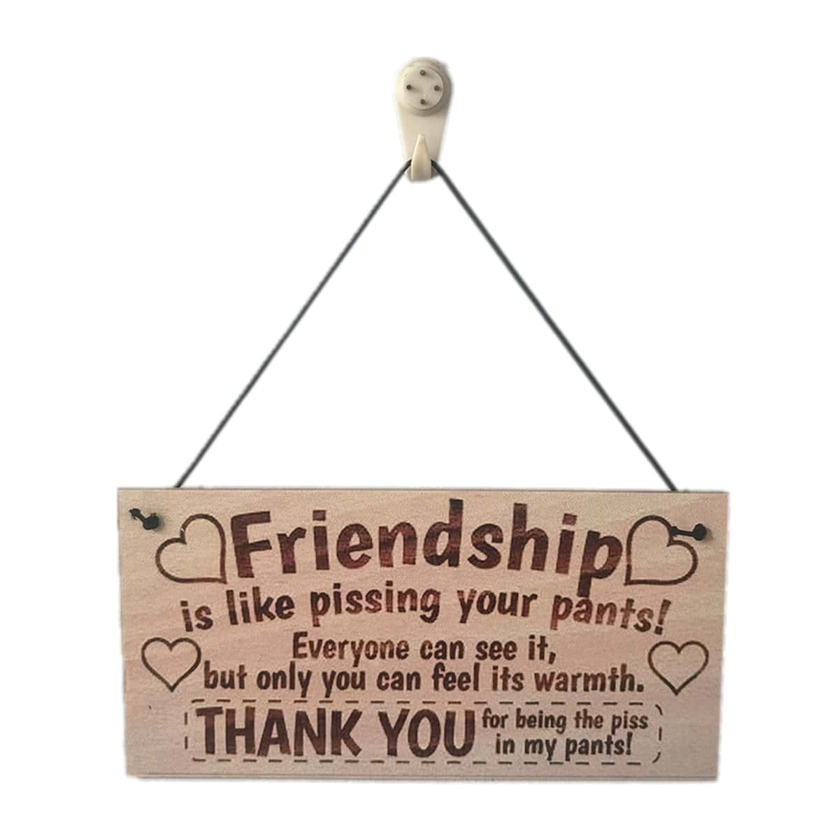

Slogan Graphic Wooden Wall Hanging, Multicolor