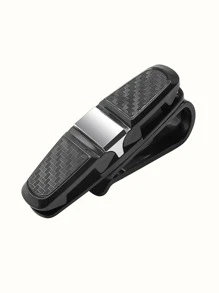 Car Glasses Holder Sun Visor Clip - Black - View 3