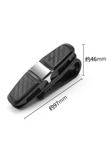 Car Glasses Holder Sun Visor Clip - Black - View 5