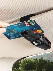 Car Glasses Holder Sun Visor Clip - Black - View 6