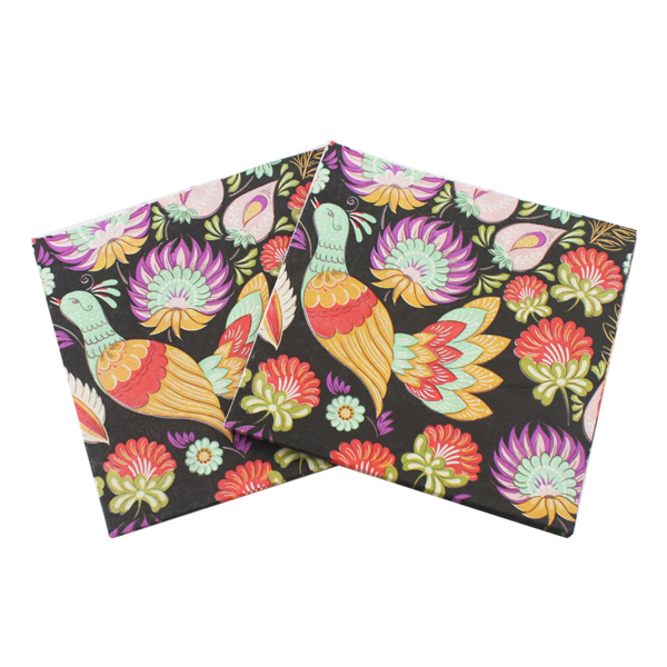 

20pcs Flower Print Disposable Napkin, Multicolor