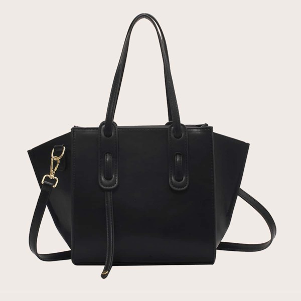 

Minimalist Shoulder Tote Bag, Black