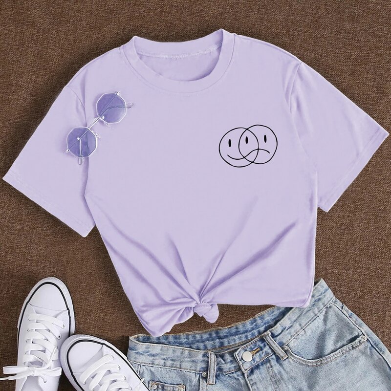 

Graphic Print Tee, Lilac purple