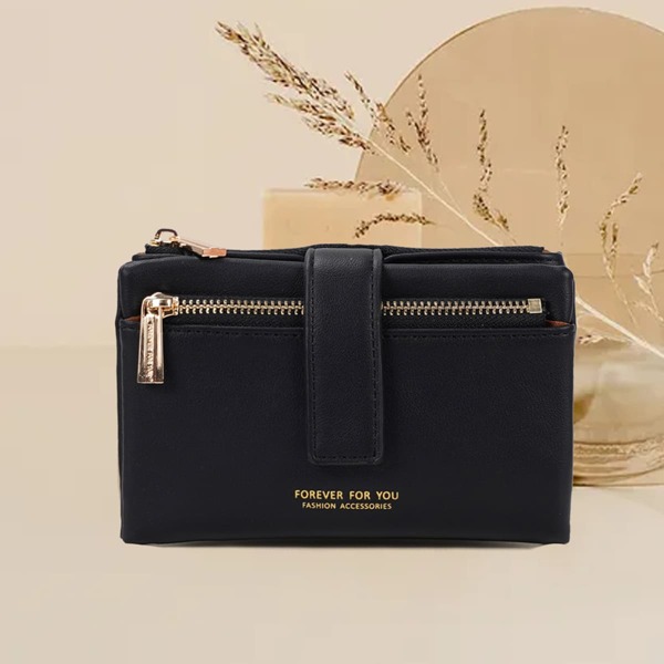 

Letter Graphic Small Purse, Black