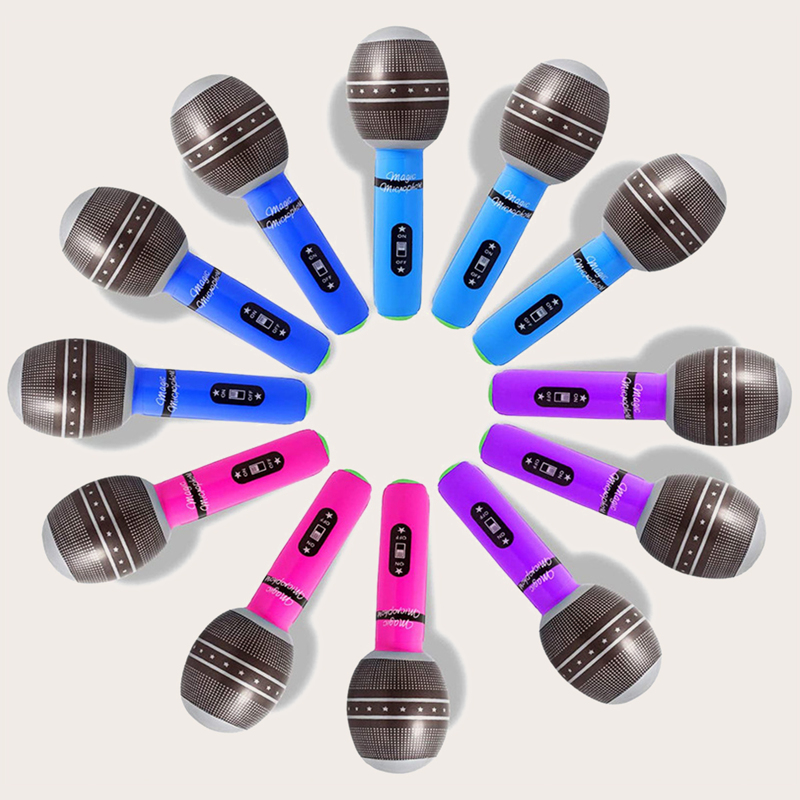 

1pc Random Microphone Balloon & 1pc Balloon Pump, Multicolor