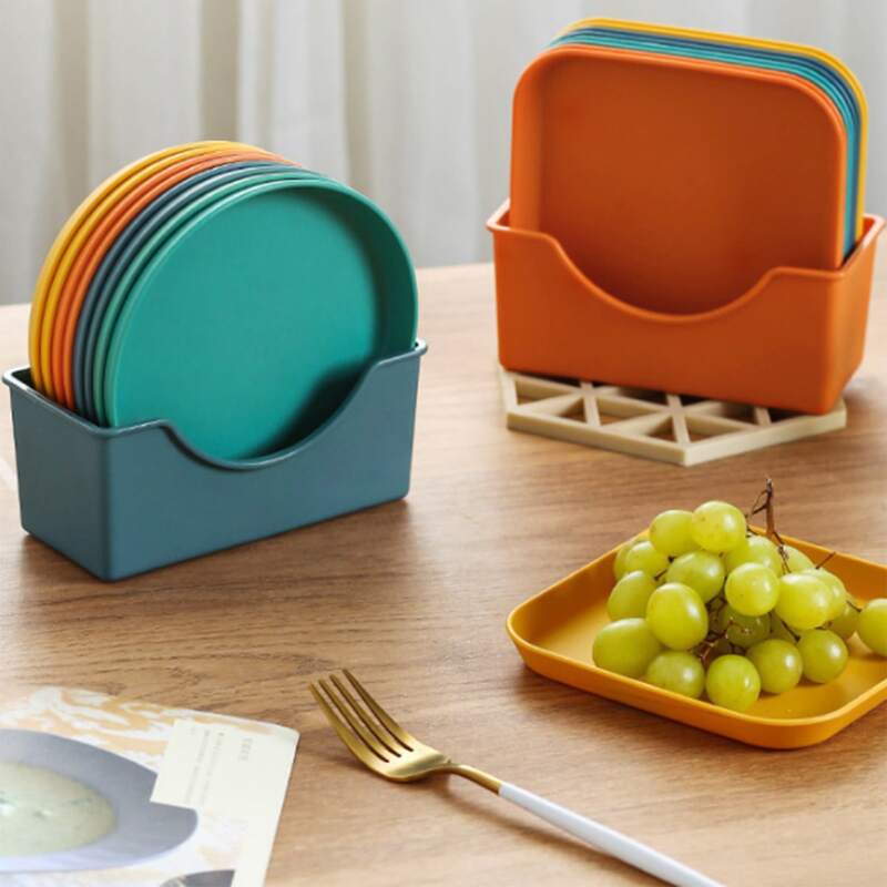 

1pc Random Solid Plate, Multicolor