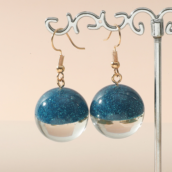 

Round Ball Drop Earrings, Multicolor