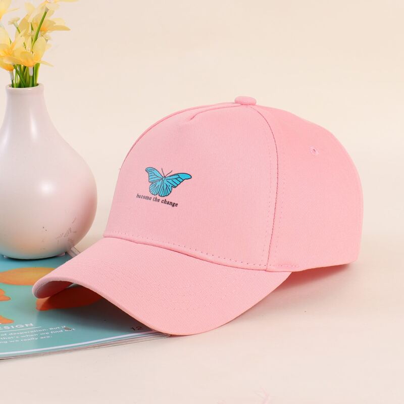 

Butterfly Graphic Baseball Cap, Pink