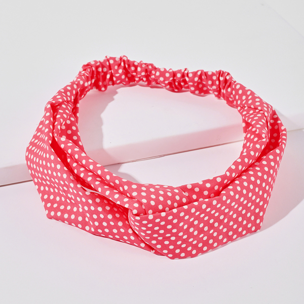

Polka Dot Twist Headband, Red and white