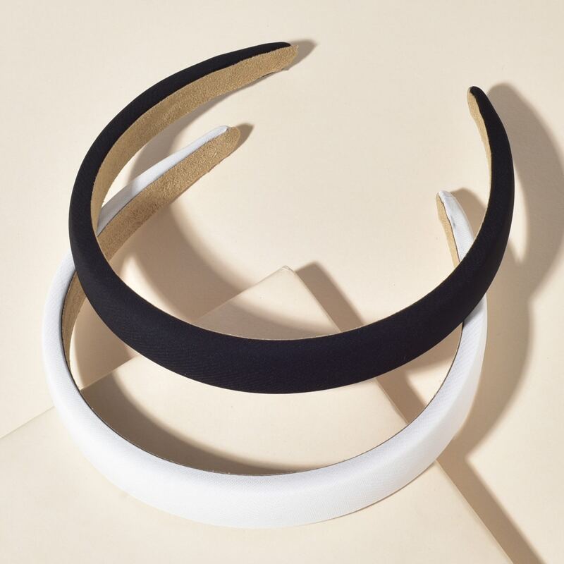 

2pcs Solid Headband, Multicolor