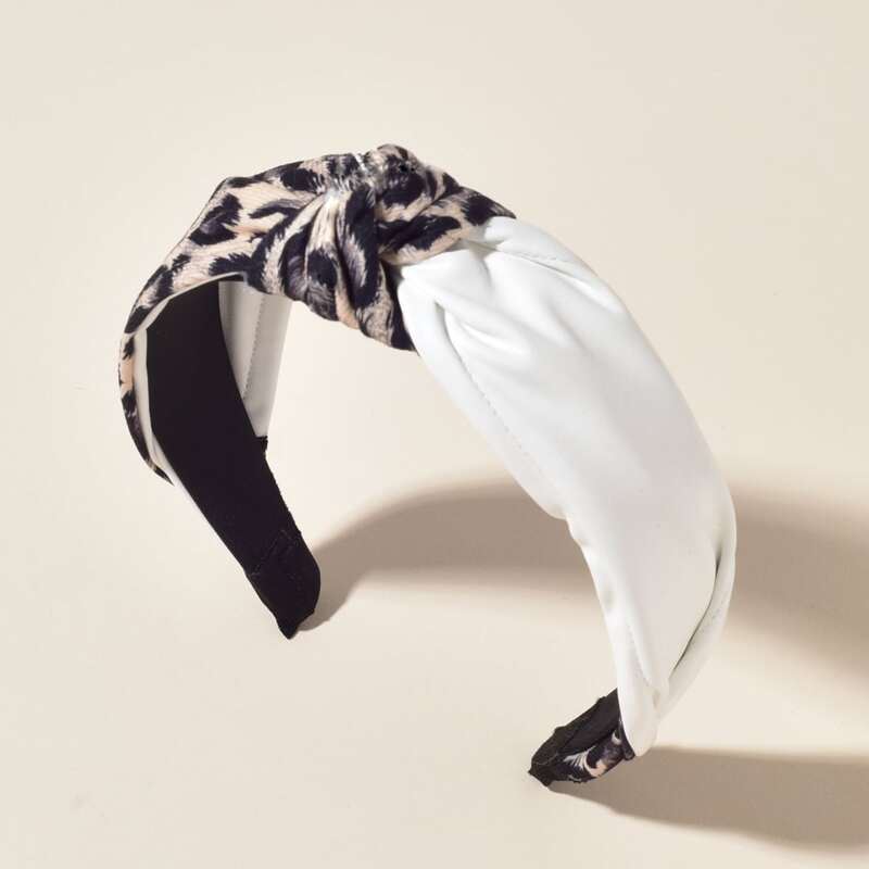 

1pc Leopard Knot Headband, Multicolor