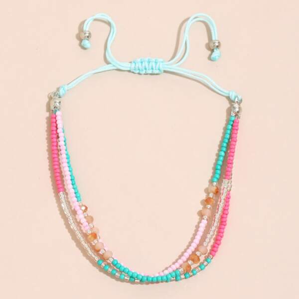 

Layered Beaded Bracelet, Multicolor