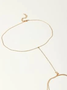 Corrente Corporal Simples - Ouro amarelo - Visão 3