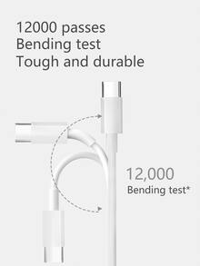 20W Fast Charging Cable - White - View 3
