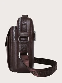 Bolsos bandolera para hombre Liso Ajustable - Marrón - Ver 6