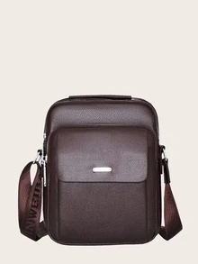 Bolsos bandolera para hombre Liso Ajustable - Marrón - Ver 7