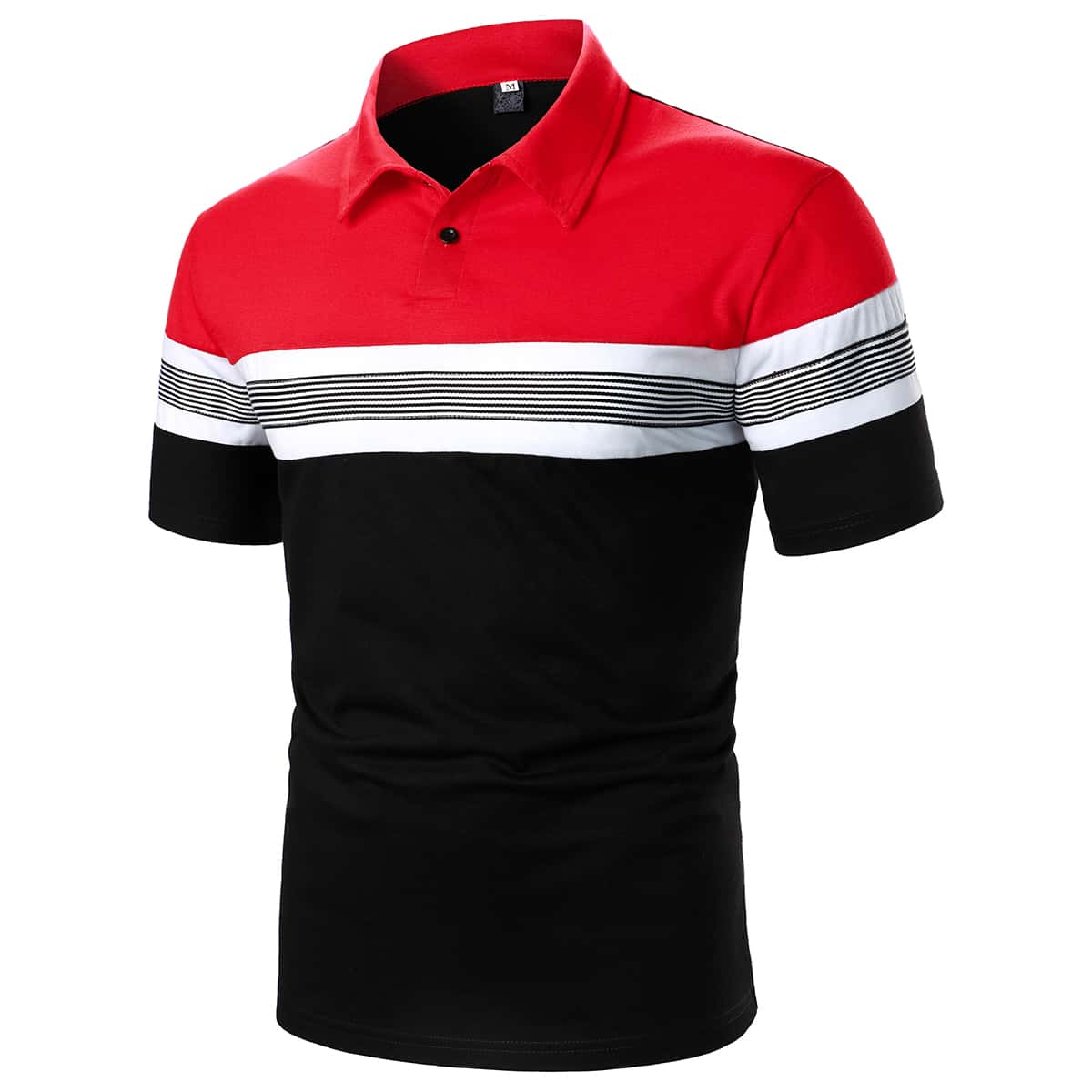 

Guys Striped Half Button Polo Shirt, Multicolor