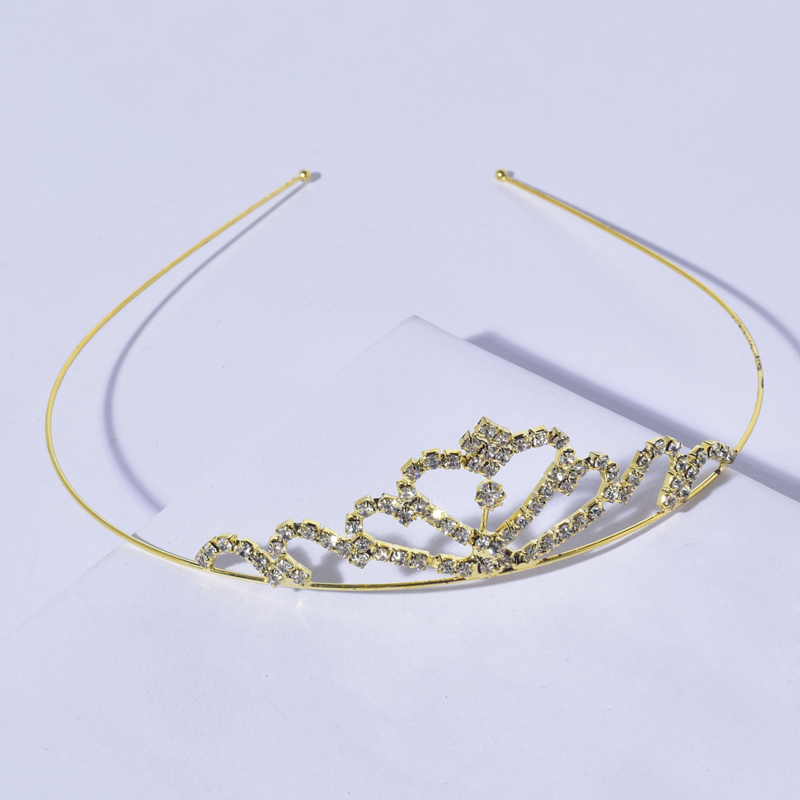 

1pc Rhinestone Decor Headband, Gold