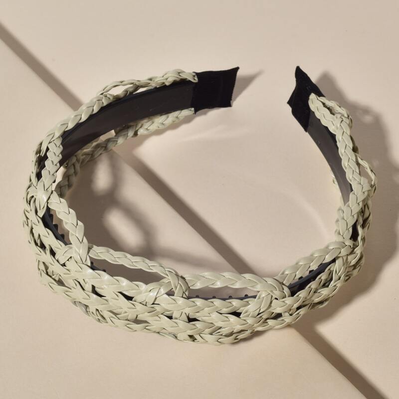 

1pc Straw Decor Headband, Multicolor