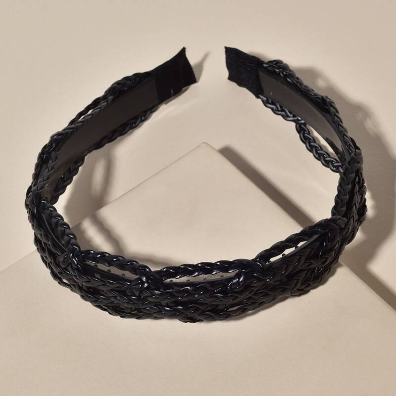 

1pc Straw Decor Headband, Multicolor