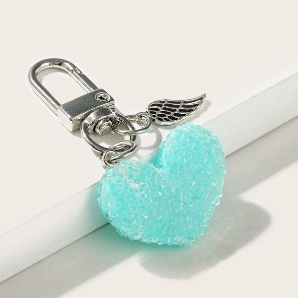 

Heart Shaped Bag Charm, Blue
