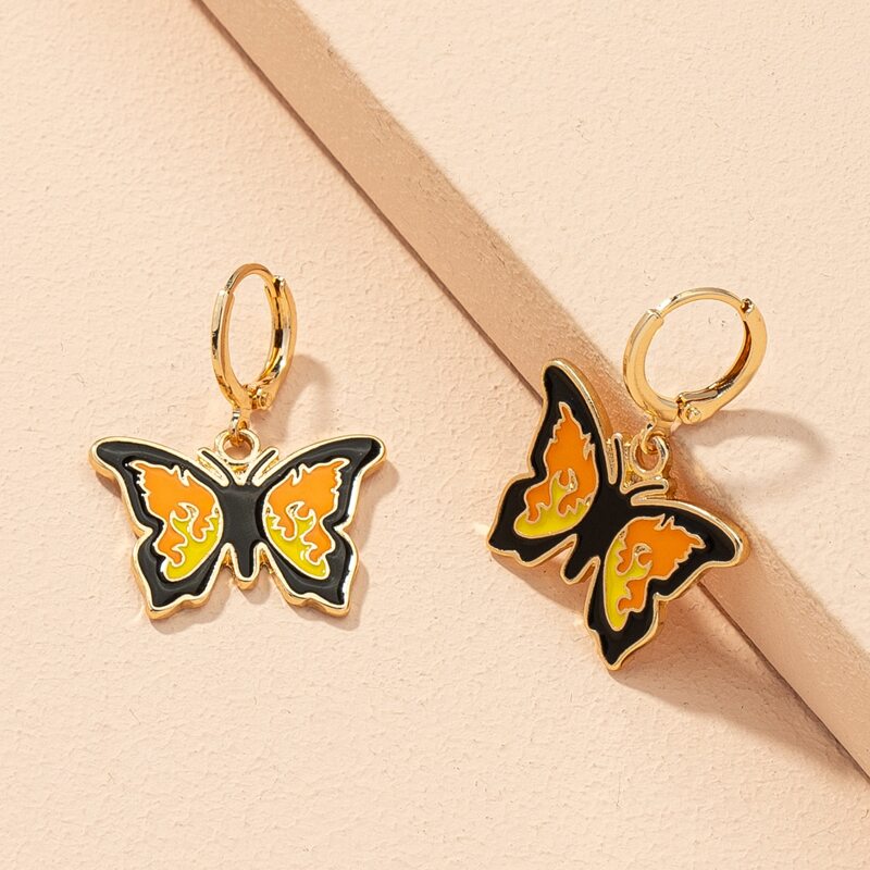 

Butterfly Charm Earrings, Gold