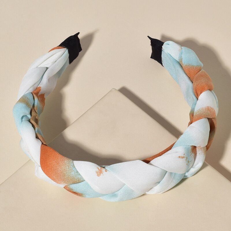 

1pc Braided Decor Headband, Multicolor