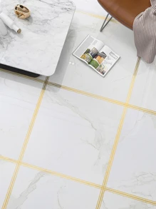 1roll Striped Pattern Beauty Seam Sticker - Gold - View 4