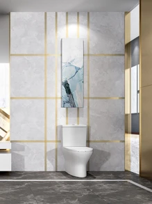 1roll Striped Pattern Beauty Seam Sticker - Gold - View 5