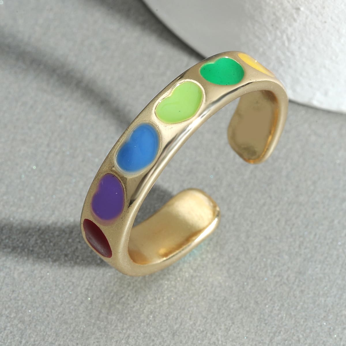 

Guys Heart Pattern Ring, Gold